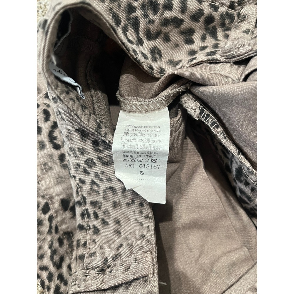Gigi Moda Made in Italy Leopard Print Pant Women's Size Small 28x28 - Picture 9 of 10